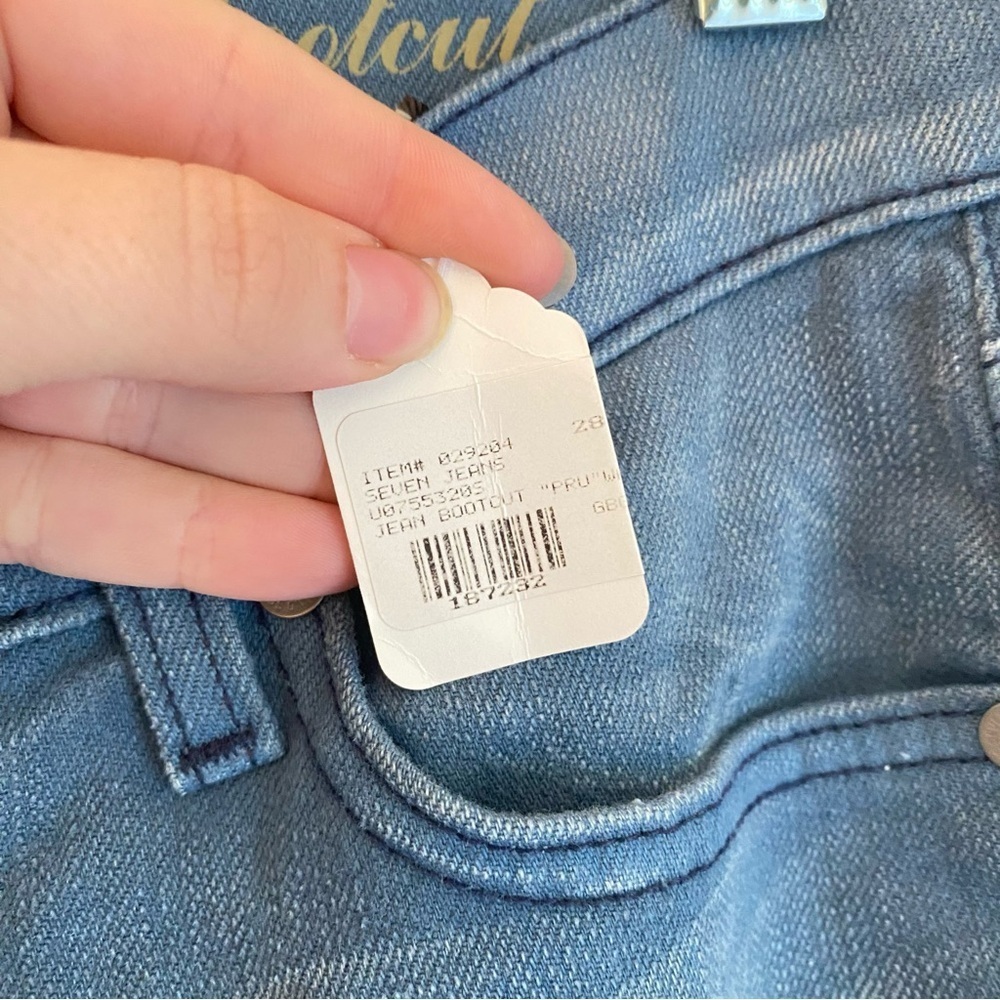 7 For All Mankind Blue‎ Boot Cut Jeans Timeless Style - Picture 3 of 8